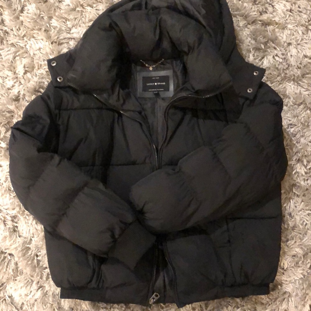 Lucky brand XS black puffer jacket